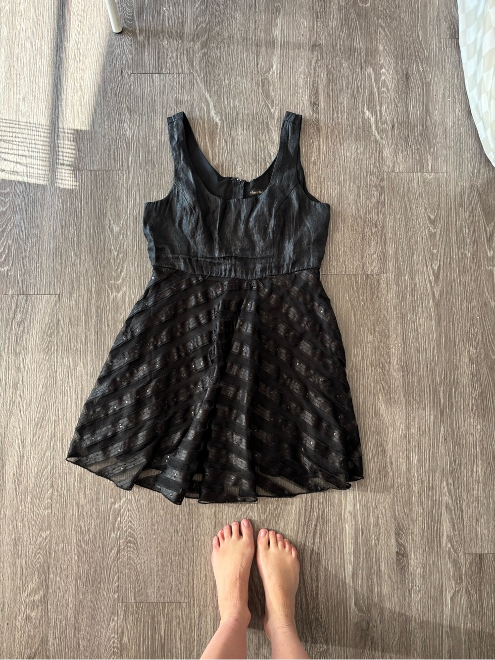HeartSoul Black Sleeveless A-Line Mini Dress